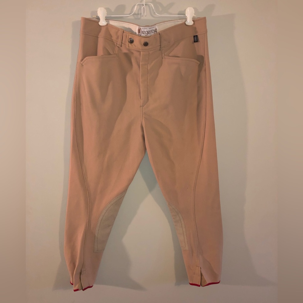 Women’s Equestrian English Breeches Tan/Khaki knee patch size 34